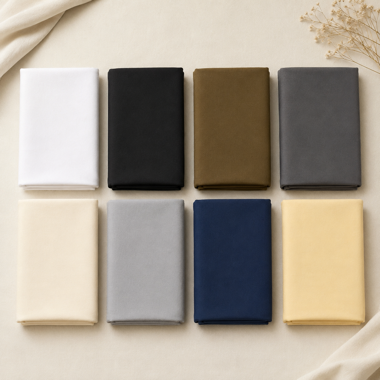 LUNA Fitted Bed Sheet Colour Swatches