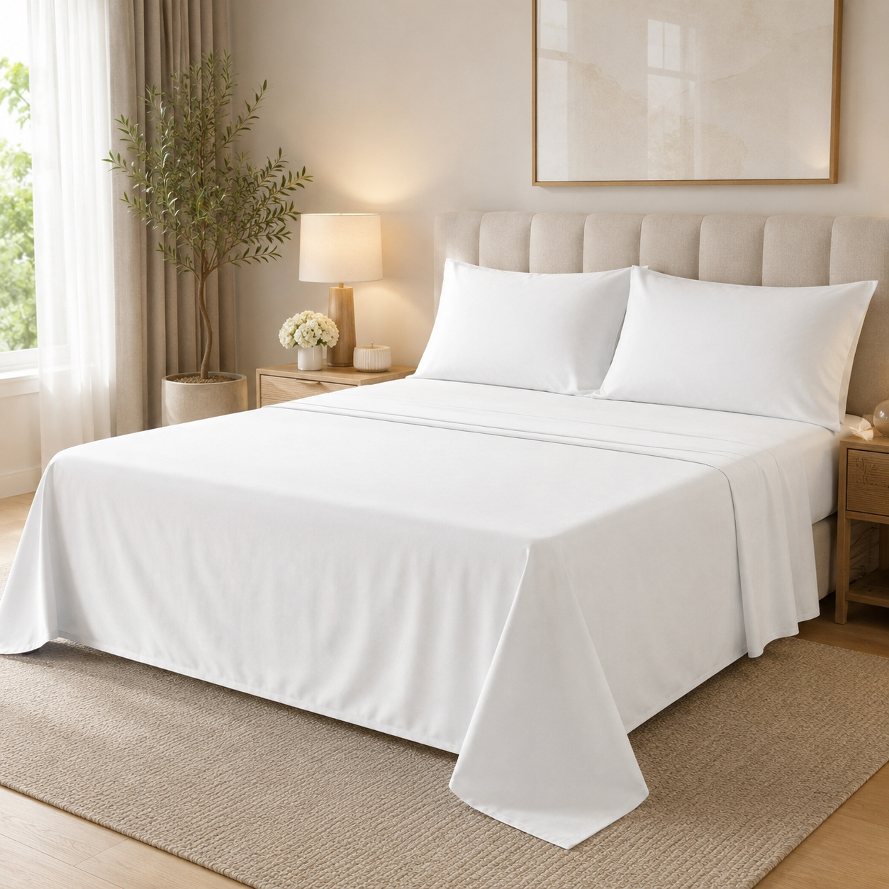 LUNA Bed Sheets - White