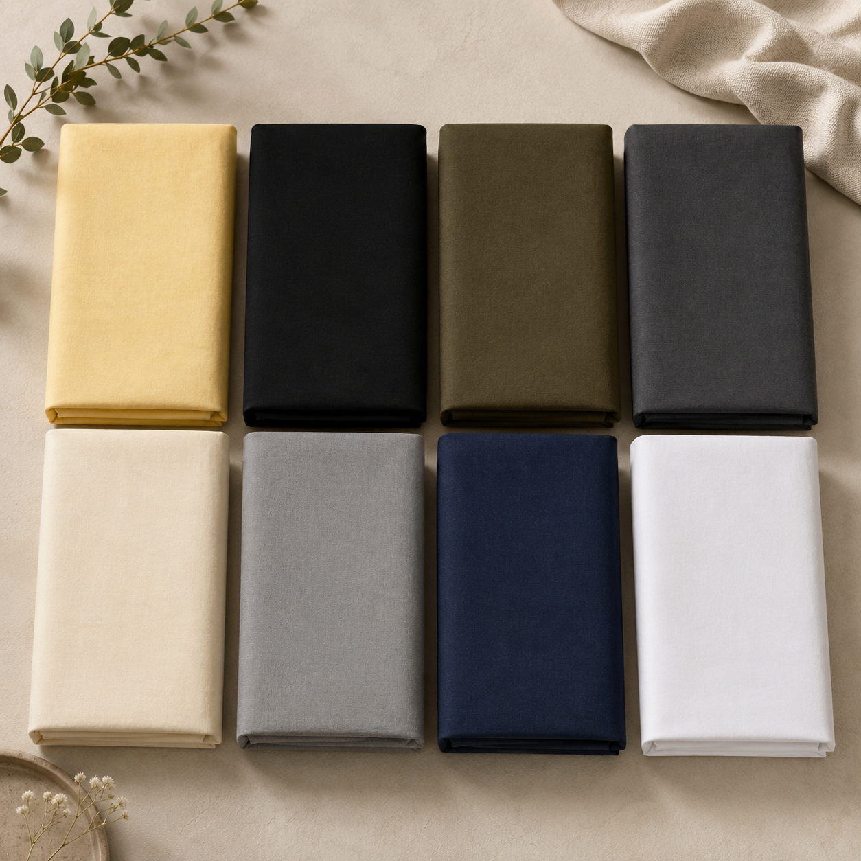 LUNA Bed Sheets Colour Swatches